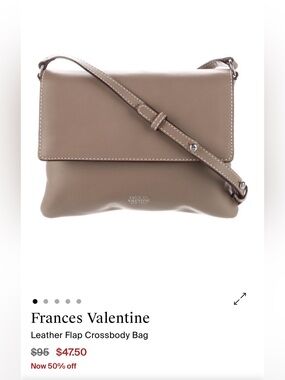 Frances Valentine tan Leather Flap Crossbody
